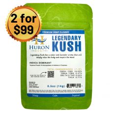 Huron Hemp - CBD Flower - Legendary Kush 0.5oz - Relaxing Effects