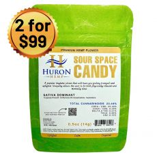 Huron Hemp - CBD Flower - Sour Space Candy 0.5oz - Balanced Effects