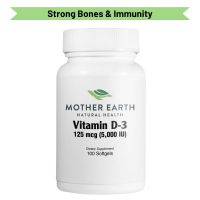 Mother Earth's Vitamin D3 5000iu Softgels