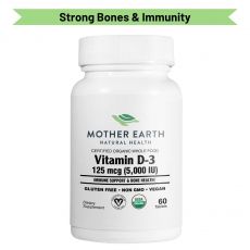 Mother Earth's Organic Whole Food Vitamin D3 - 5000iu