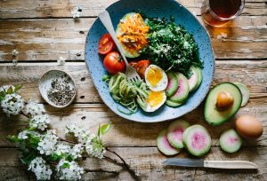 Plate of Food with Healthy Fats